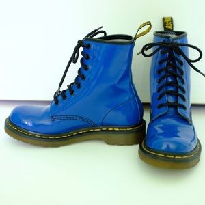 Dr. Martens Patent Leather Electric Blue Size 6